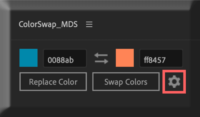 After Effects スクリプト ColorSwap 機能 使い方 Setting