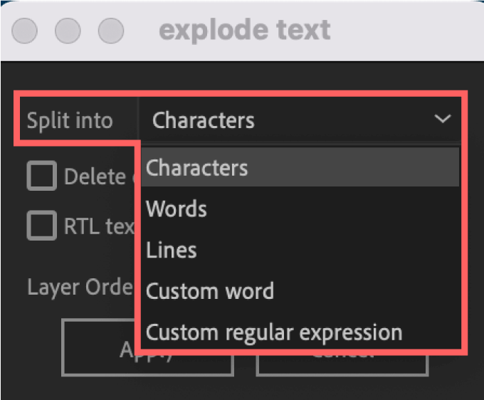 Adobe After Effects Squash & Stretch Glitch Bundle Text Exploder Split into 使い方