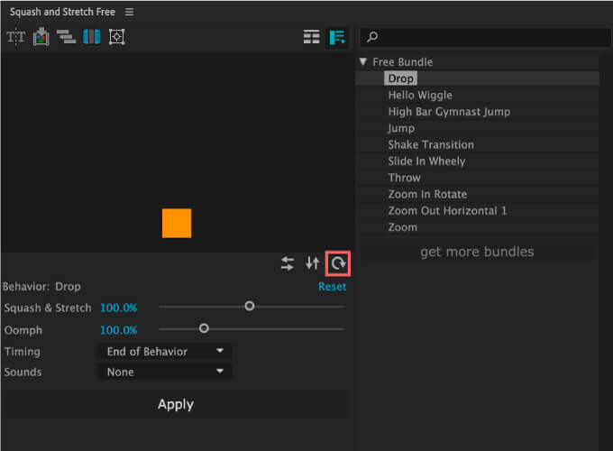Adobe After Effects エクステンション Squash & Stretch 無料 機能 使い方 Rotate