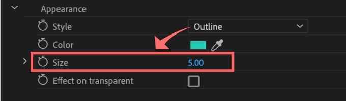 Blace Appearance Outline Size Ajustment