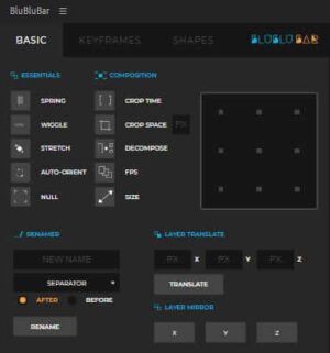 After Effects Script BluBluBar 便利 おすすめ Basic 操作