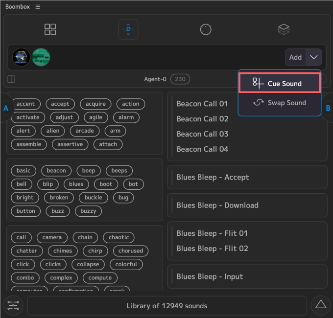 Boombox Live Editor Cue Sound 使い方