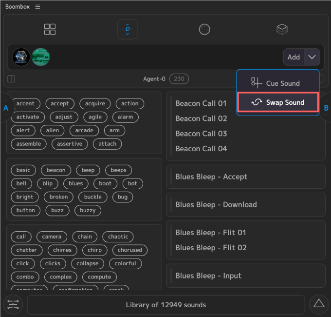 Boombox Live Editor Swap Sound 使い方