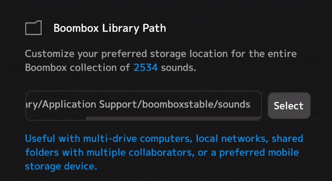 Boombox Storage Library Path 保存先 変更 アップデート