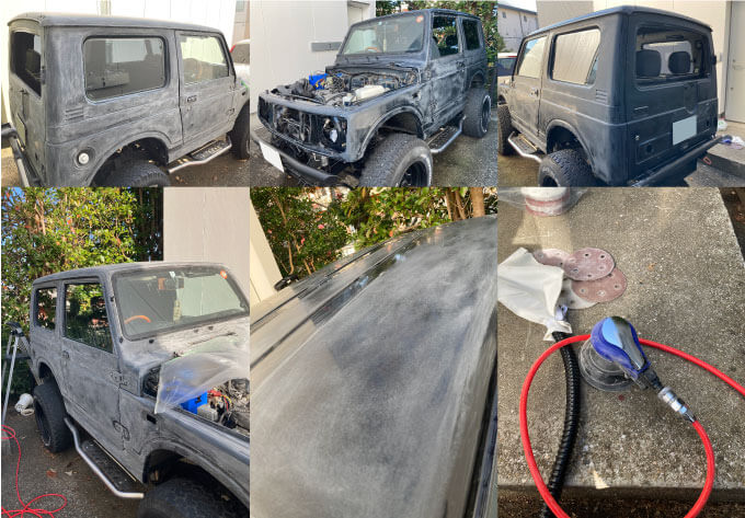 ジムニー Jimny JA11 JA12 JA22 JB32 塗装 剥がす