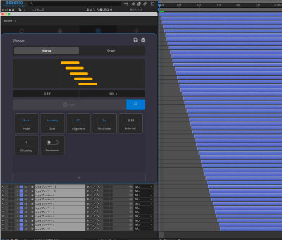 After Effects Motion4 Tools Stagger Interval 機能 設定 使い方