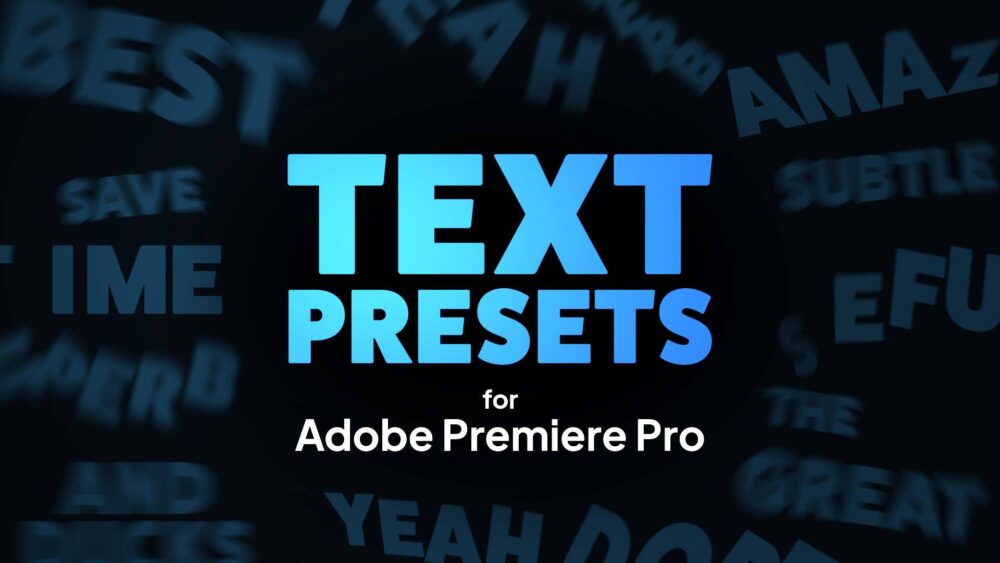 Premiere Composer Text Presets for Premiere Pro 追加 プラグイン プリセット