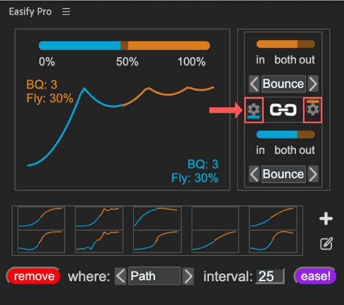 Adobe Premiere Pro Easify Pro 機能 使い方 Elastic Bounce 微調整