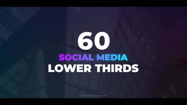 FREE 60 Social Media Lower Thirds Animation Pack