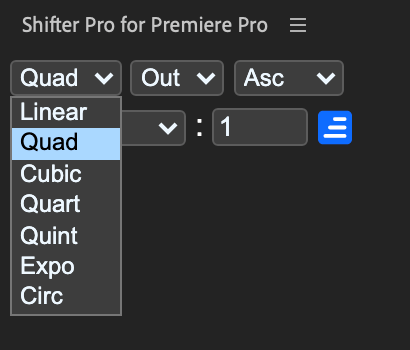Shifter Pro for Premiere Pro イージング 設定 使い方