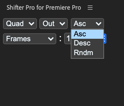 Shifter Pro for Premiere Pro 順序 設定 使い方