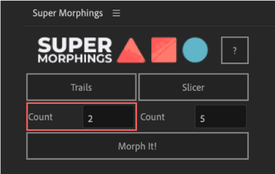 Super Morphings 使い方 Trails  Count