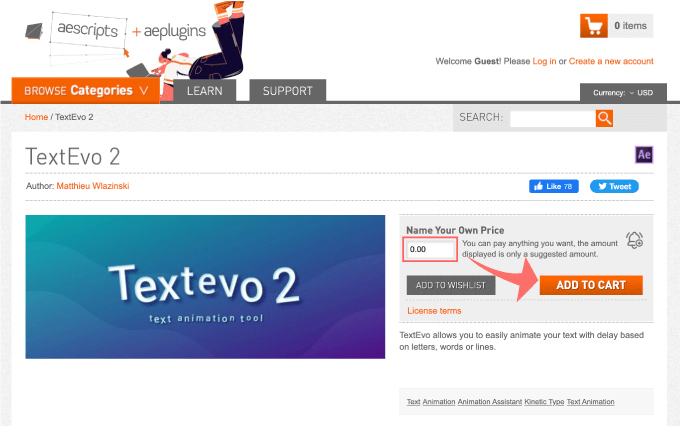 After Effects TextEvo 2 無料 ダウンロード 方法