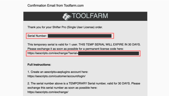 Toolfarm 購入後 ダウンロード方法 メール